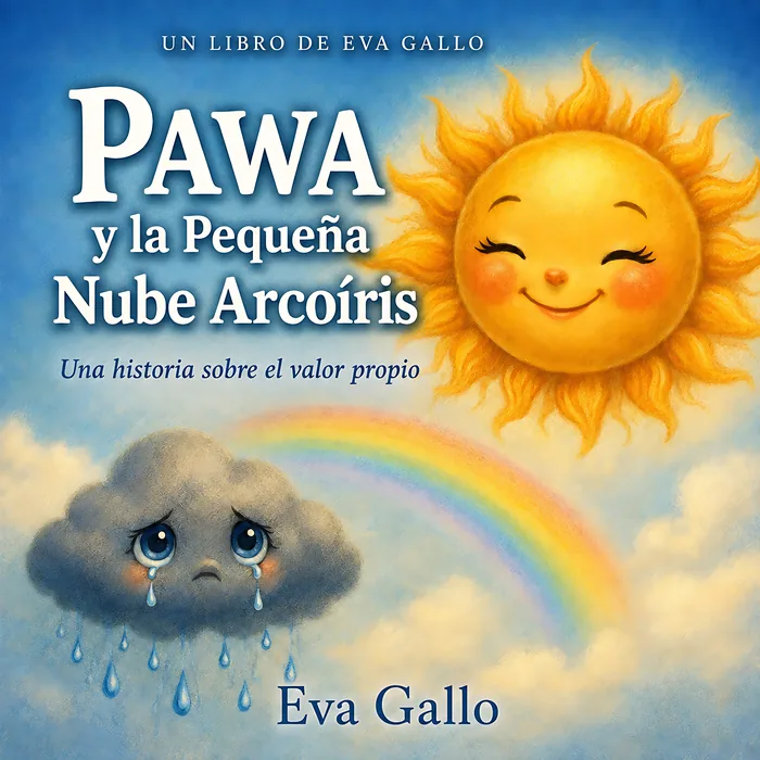 Pawa y la pequeña nube arcoíris, portada del libro